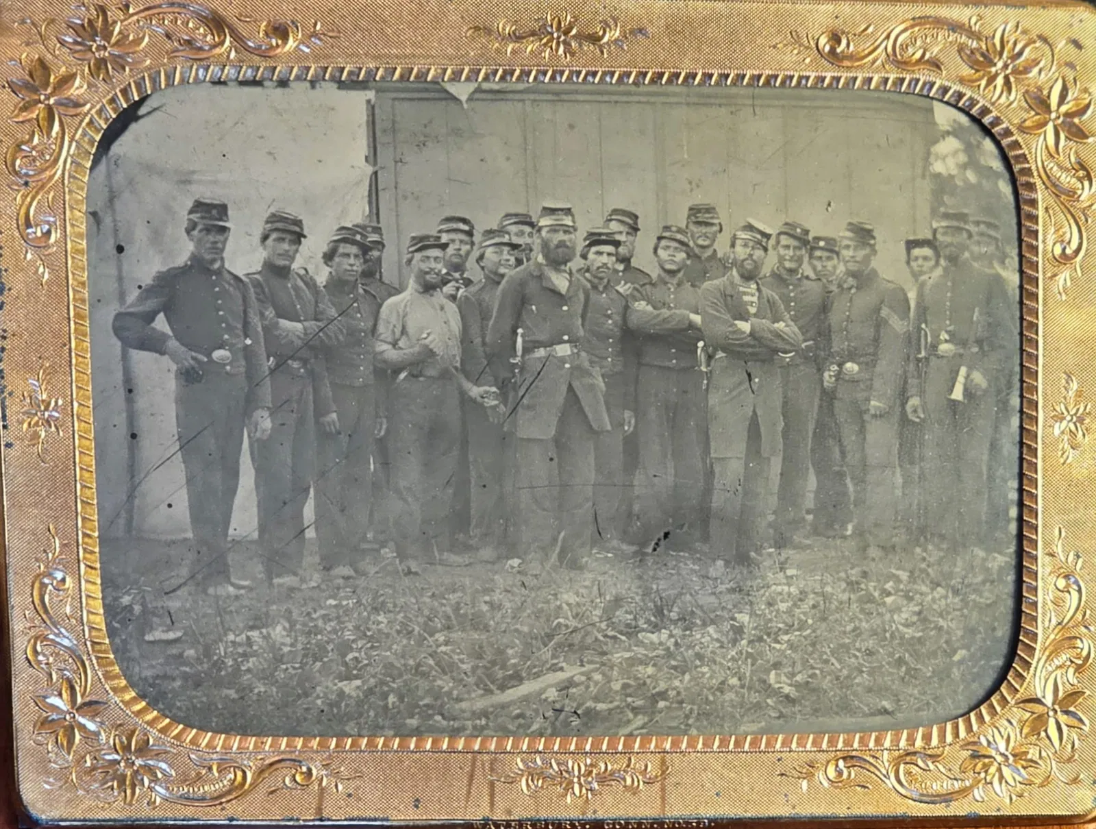 Half plate outdoor tintype 11th Michigan soldiers?
