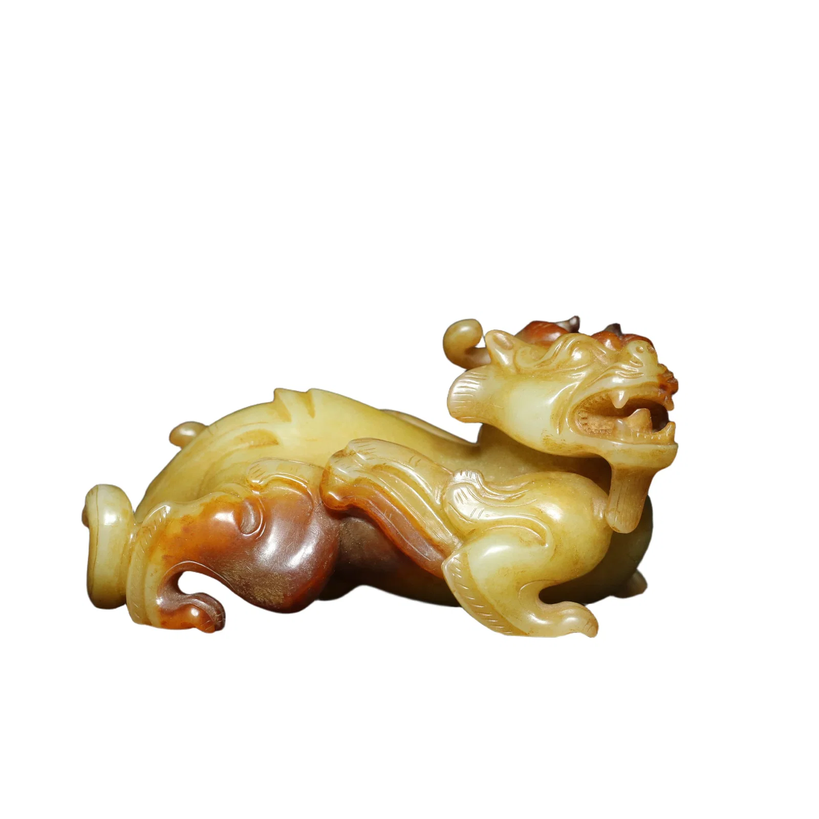 Han Dynasty Hetian Jade Auspicious Beast Ornament