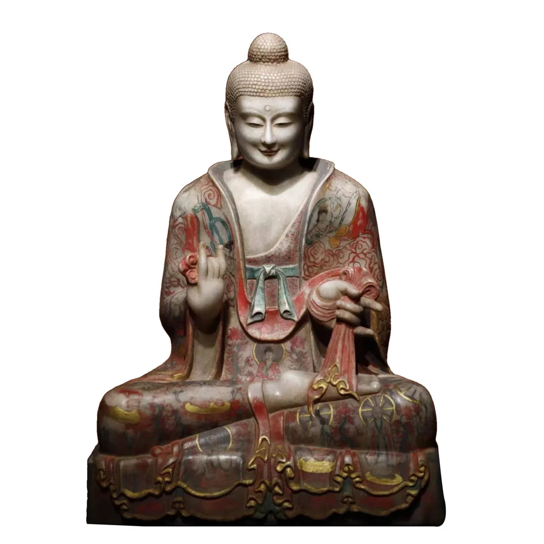 Hanbaiyu painted Buddha statue