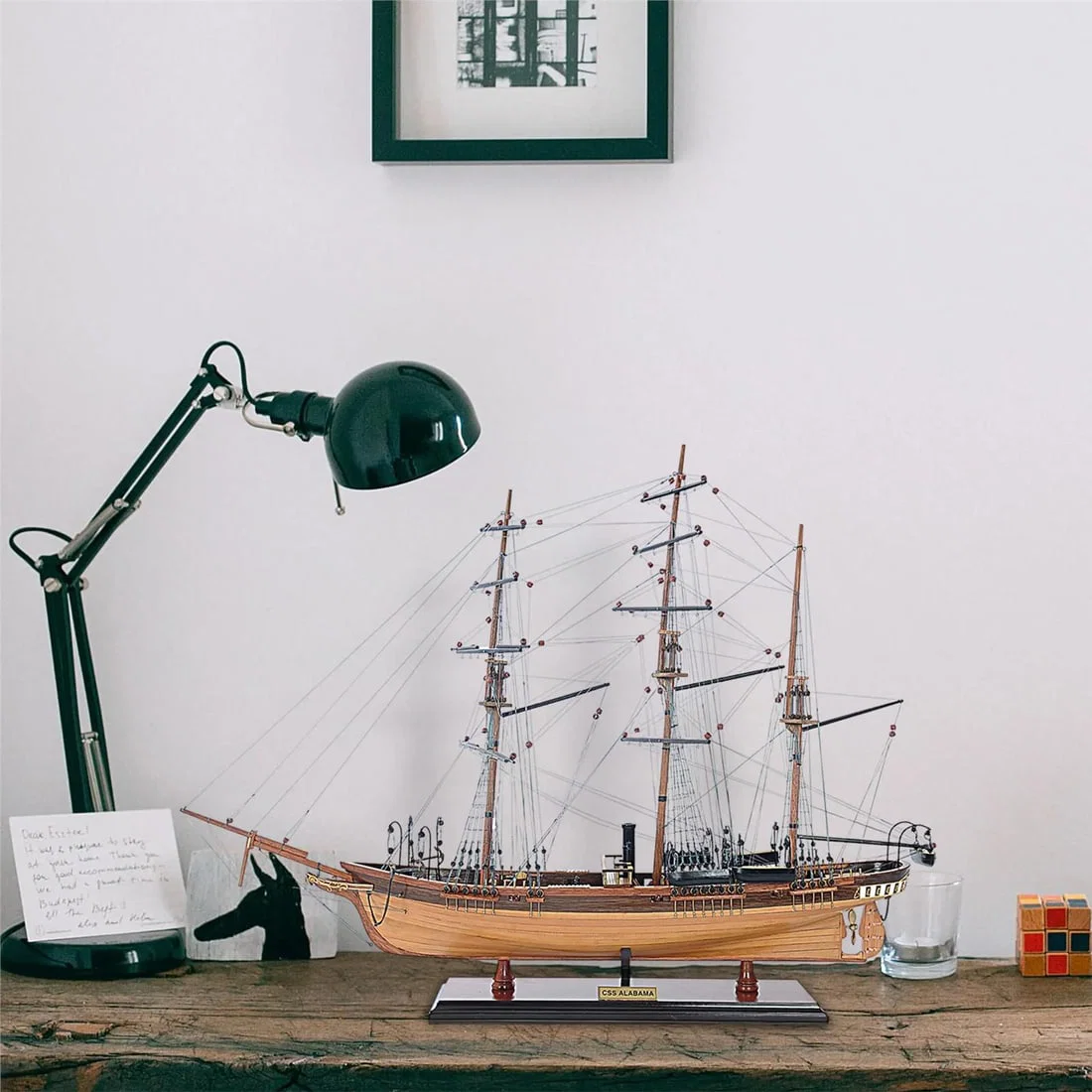 Hand-Crafted C.S.S. Alabama Model Nautical Collectors Item