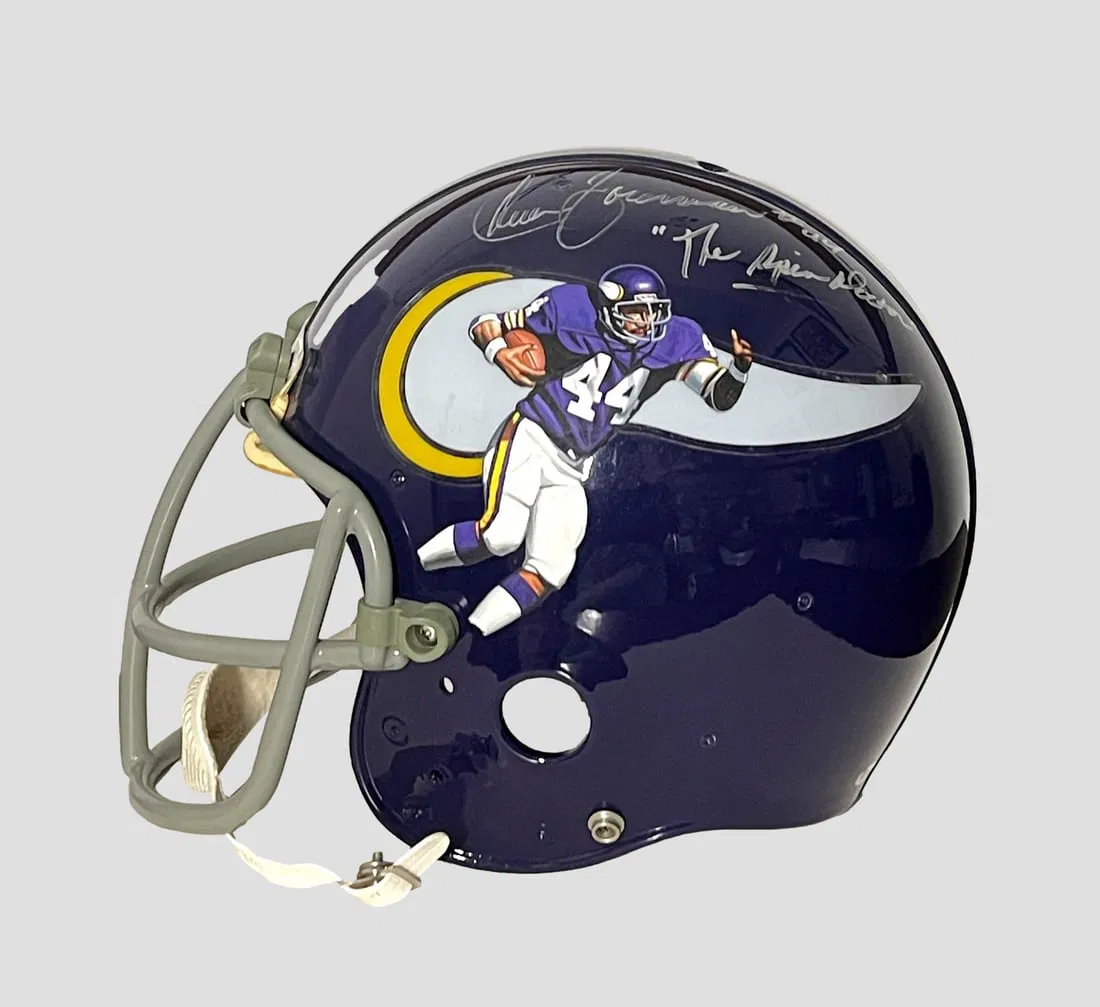 Hand Painted Full Size Riddell TK Helmet Signed by Chuck Foreman PSA/DNA