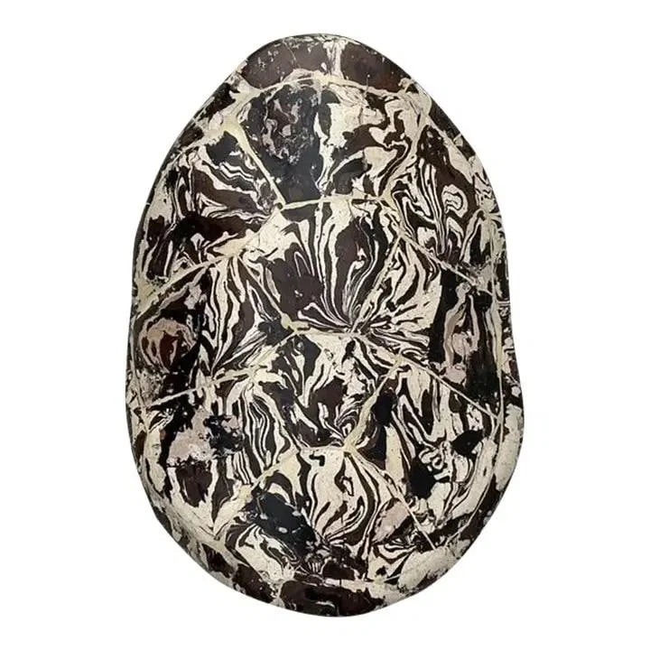 Handcrafted Scagliola Plaster Tortoise Shell Sculpture with Marbled Finish