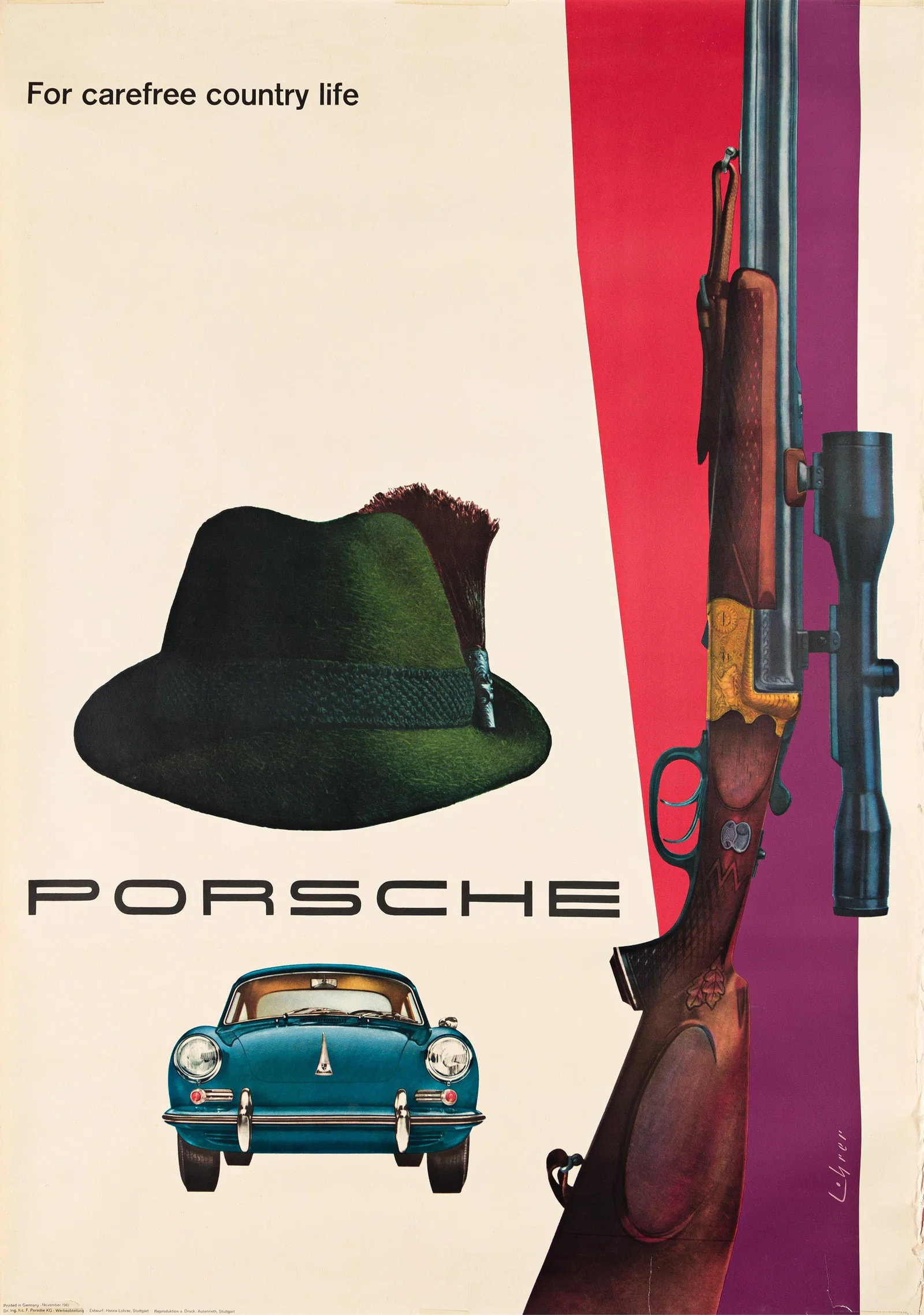 Hanns Lohrer, Porsche / For Carefree Country Life. 1961.