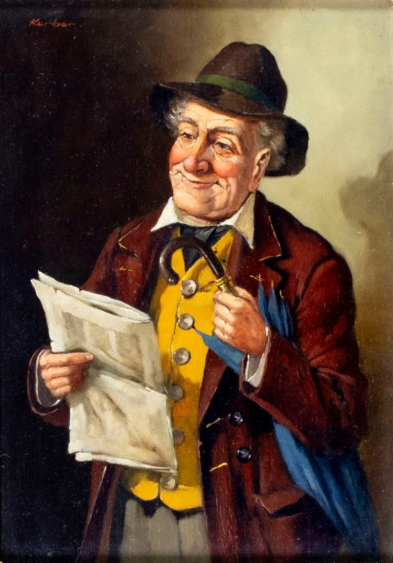 Hans Kerber (Austria,1920-?) oil painting