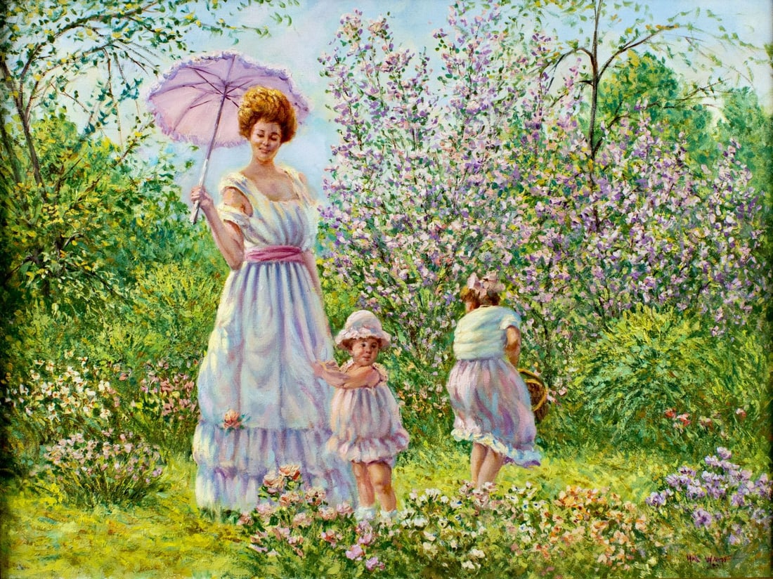 Harold Watt (CA,1925-?) oil painting
