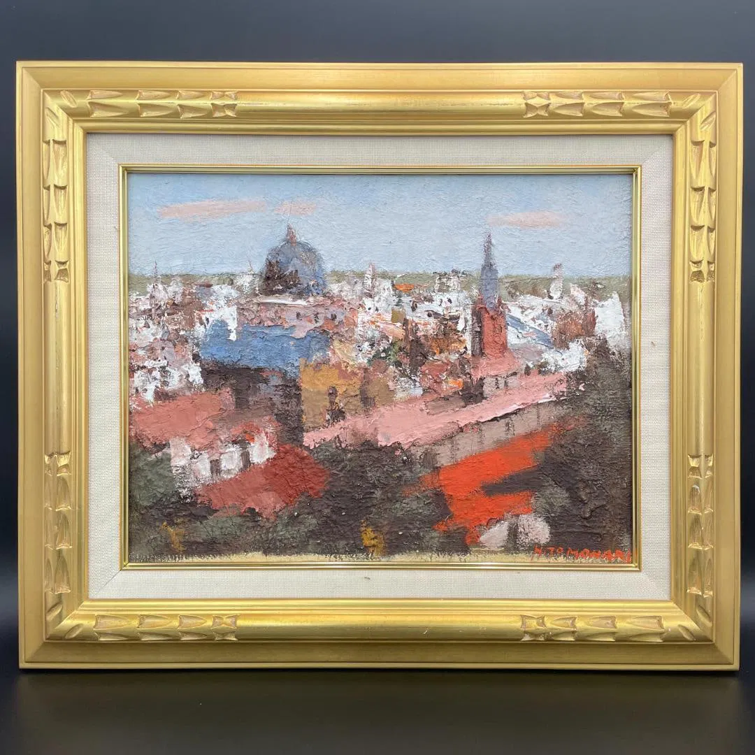 Haruo Tomonari "Distant View of the Ancient Capital" Oil Painting