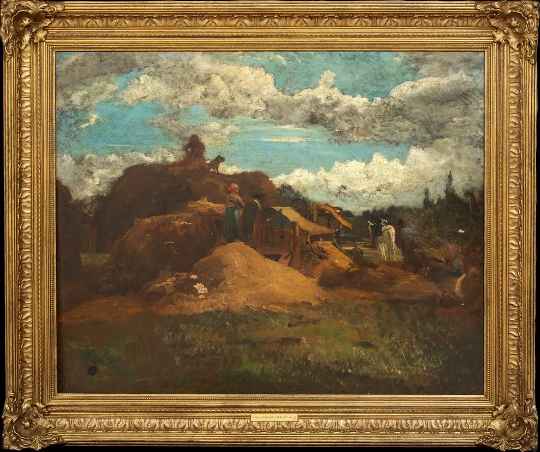 HARVEST LANDSCAPE OIL PAINTING