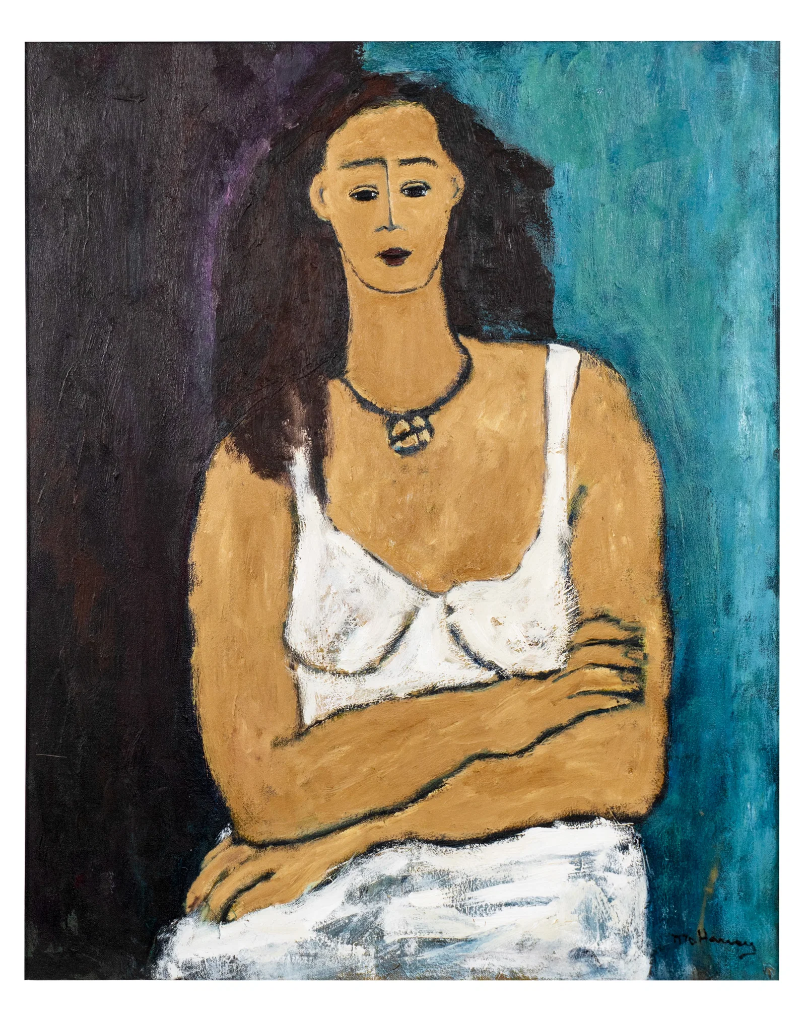 Harvey, Monique - "Jeune femme au pendentif" - 1987