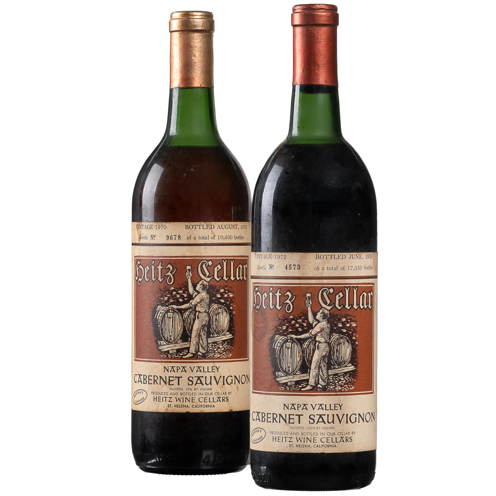 Heitz Cellar Martha's Vineyard Cabernet Sauvignon 1970, 1972