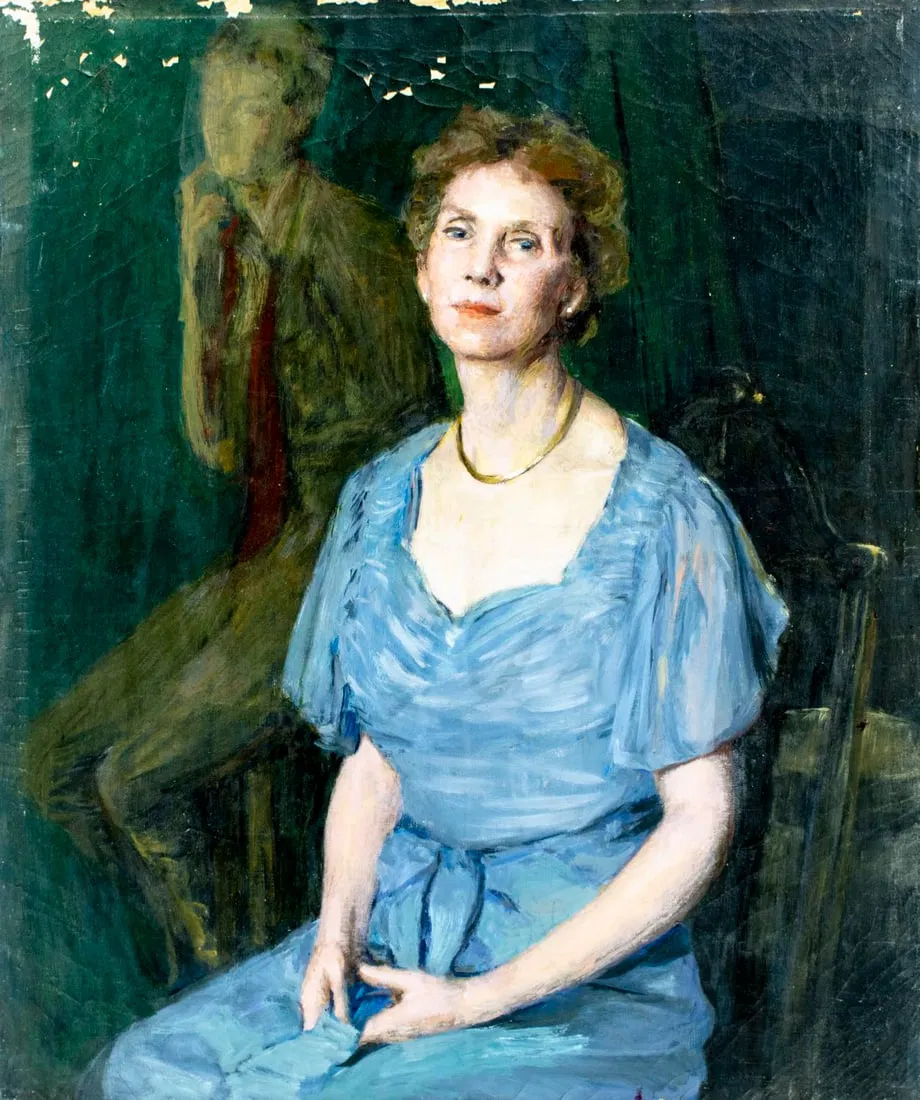Helen DuMond (NY,CA,OR,1872-1968) oil painting