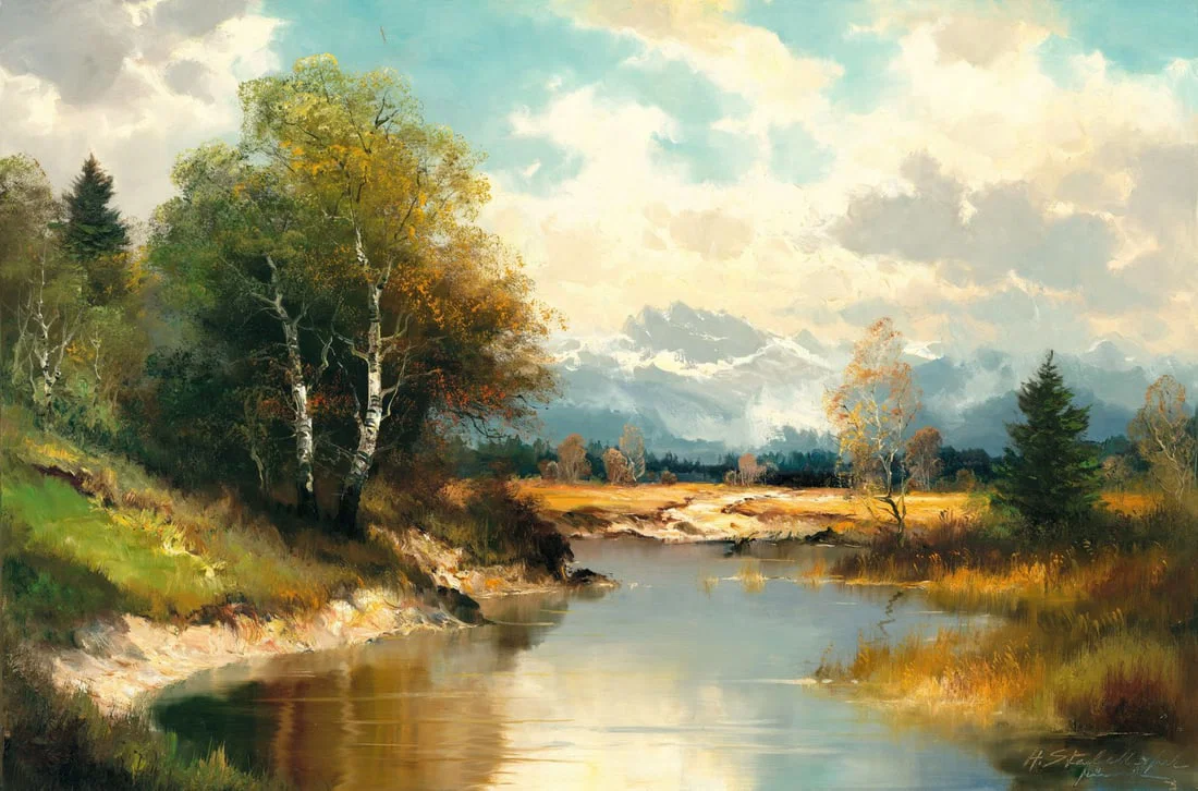 Helmut Stadelhofer (German,1914-1979) oil painting