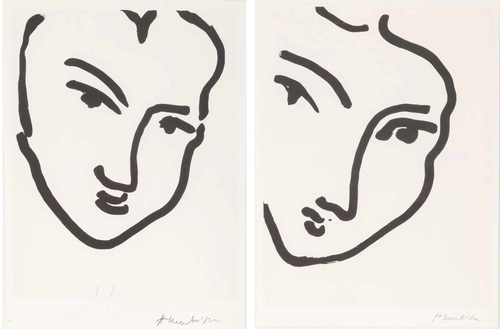 Henri Matisse (French, 1869-1954) Lithographs on Thick Heavy Wove Paper 1994-95, 'Nadia Au Visage