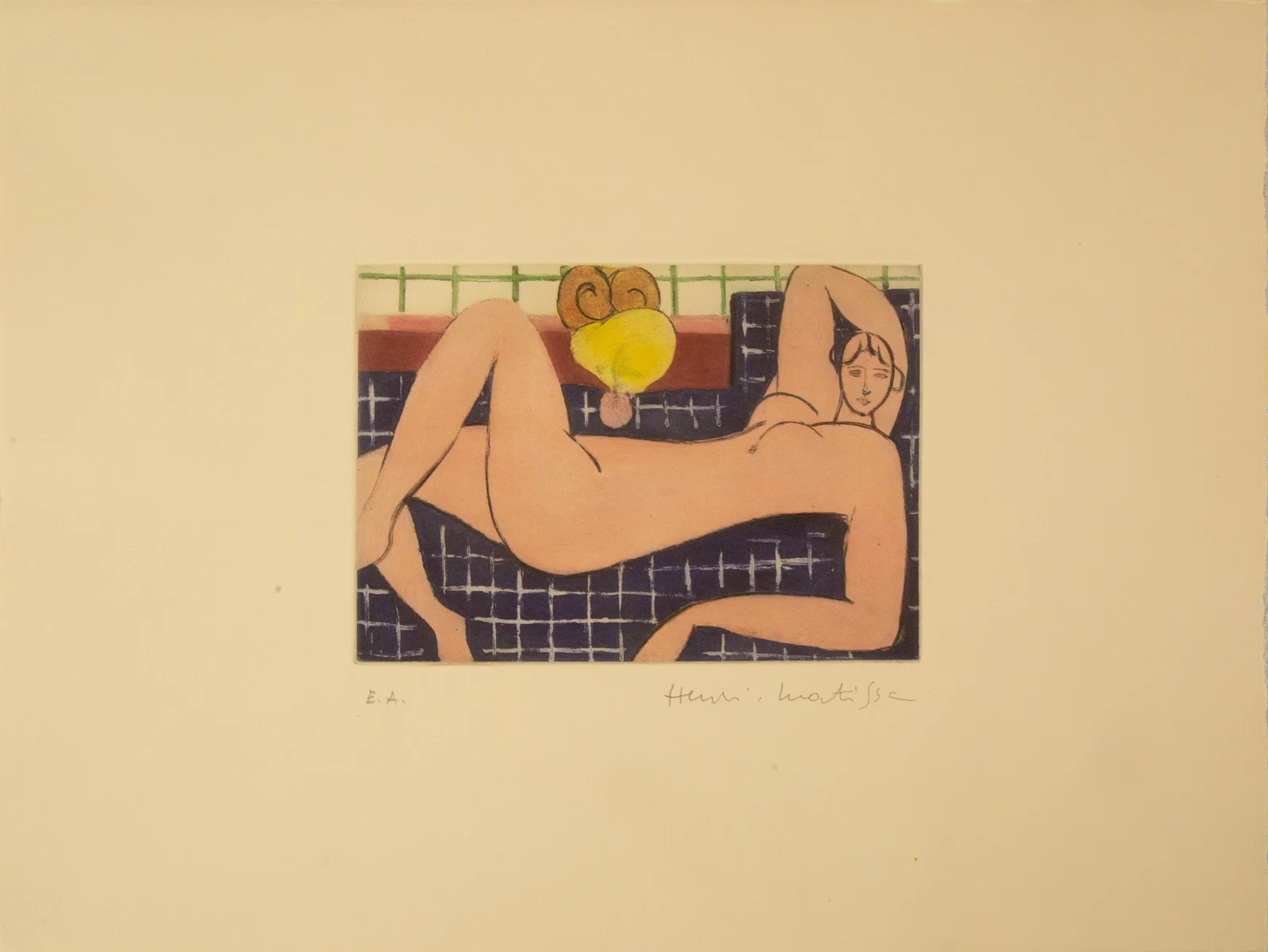 Henri Matisse ( French, 1869 - 1954 ) Portrait Limited Edition Etching on Paper