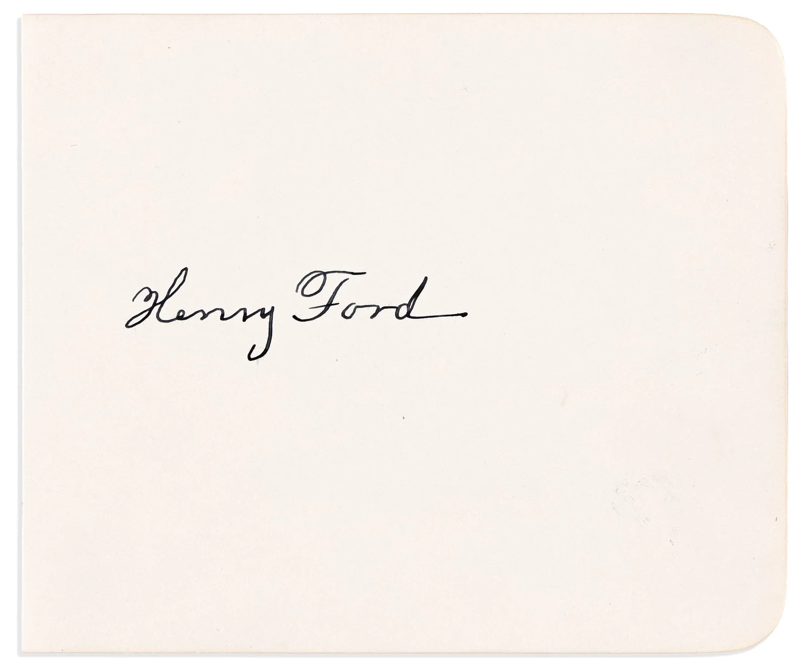 Henry Ford. Signature