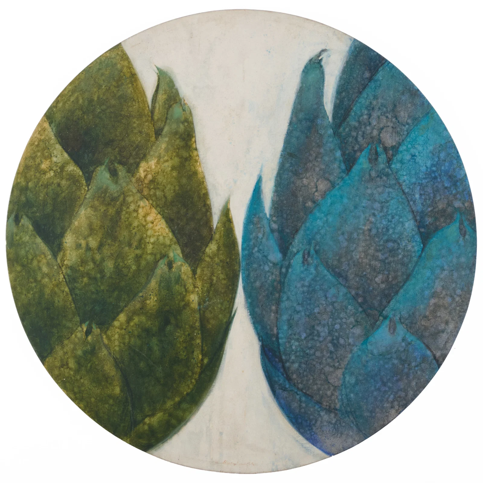 Henry Koehler (1927-2019): Round Blue Green Contact