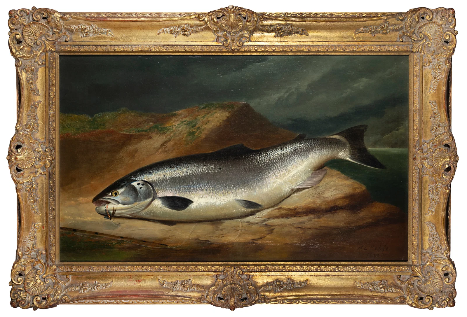 HENRY LEONIDAS ROLFE (fl.1847-1881) Fish Oil on canvas, 47 X 77cm Signed Provenance: Sotheby's