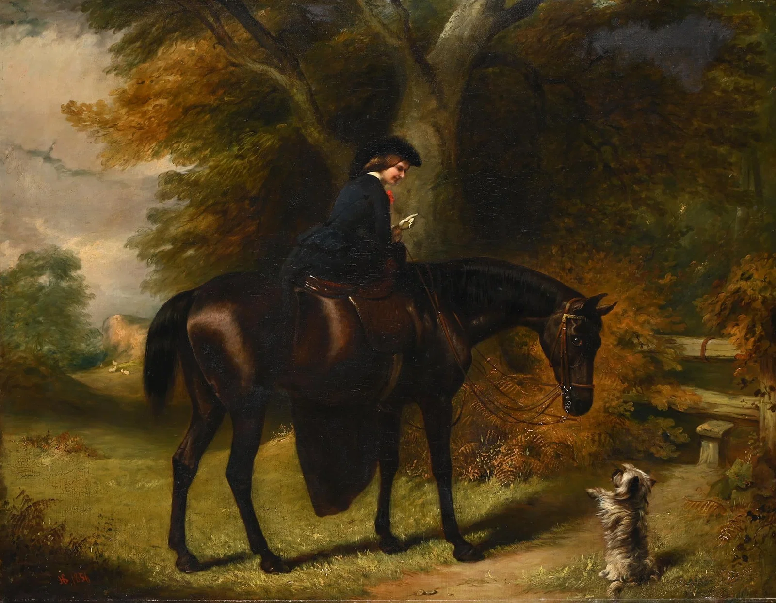 HENRY RICHARD GRAVES (BRITISH 1818-1882), THE COUNTESS OF UXBRIDGE MOUNTED ON 'ROSE'