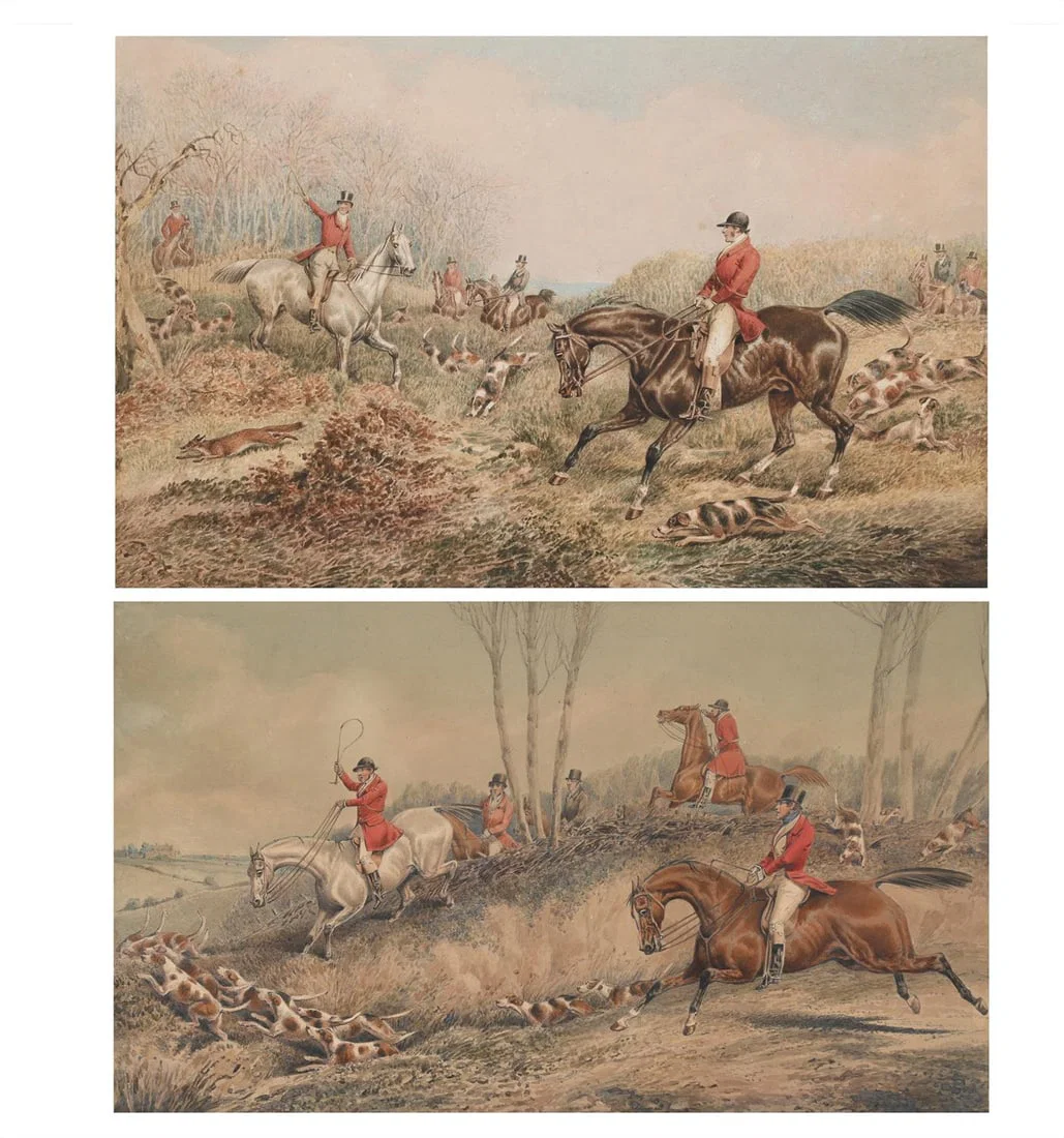 HENRY THOMAS ALKEN (BRITISH 1785 - 1851), ON THE SCENT; BREAKING COVER (2)