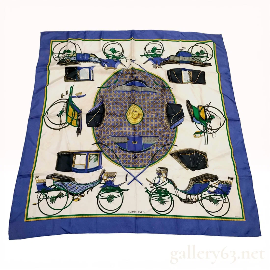 Herm?¨s Les Voitures a Transformation Silk Scarf by Fran?§oise de la Perri?¨re