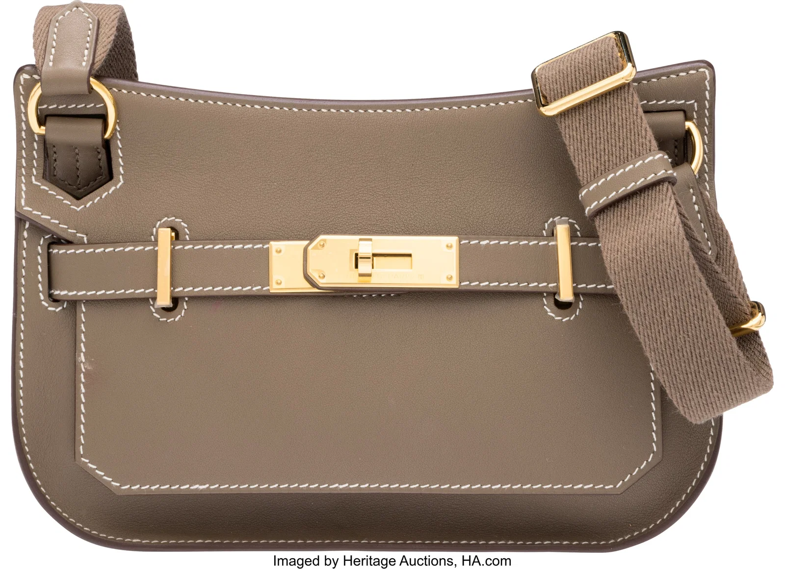 Hermès 23cm Etoupe Swift Leather Mini Jypsiere