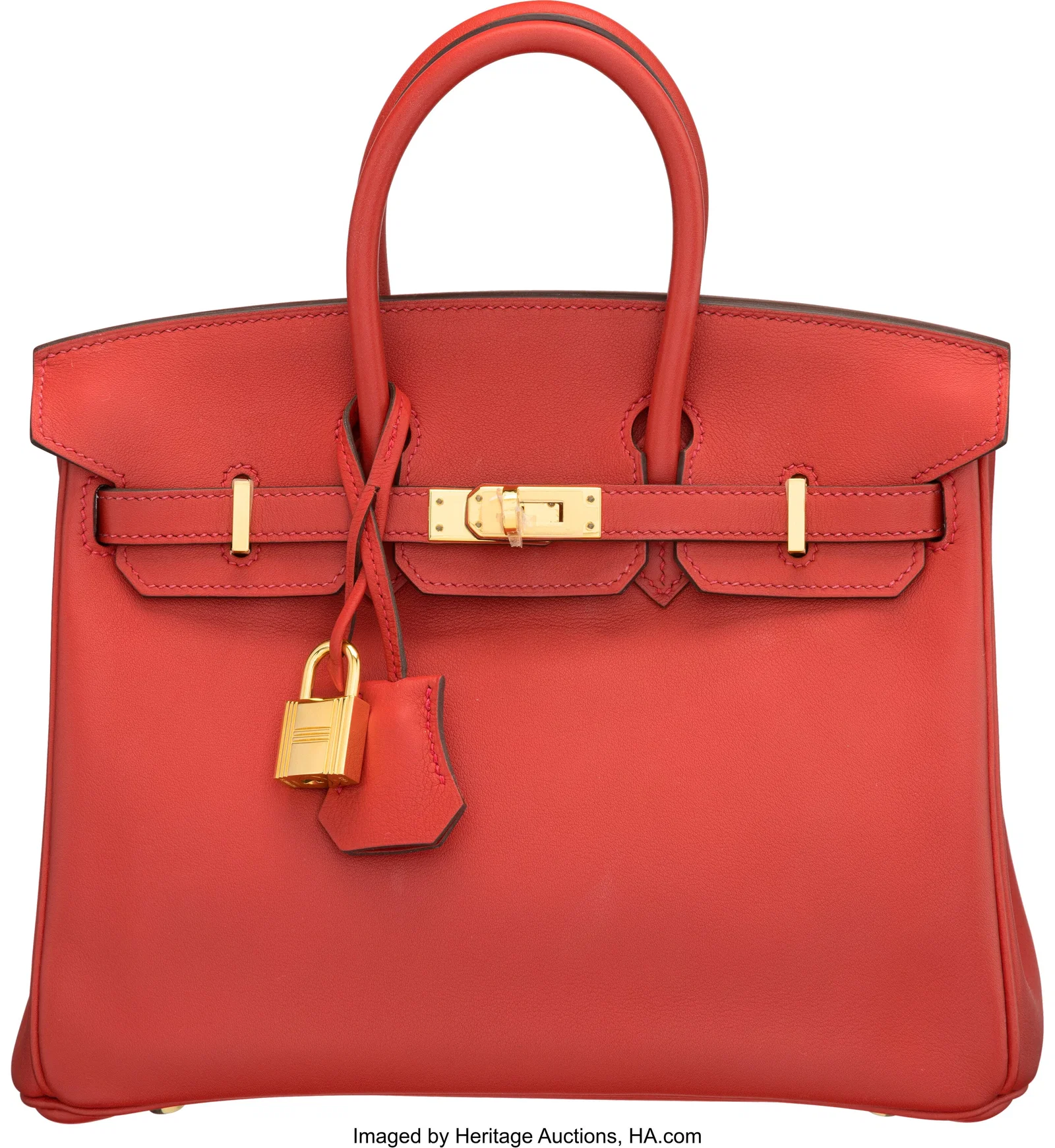 Hermès 25cm Rouge Vif Swift Leather Birkin Bag