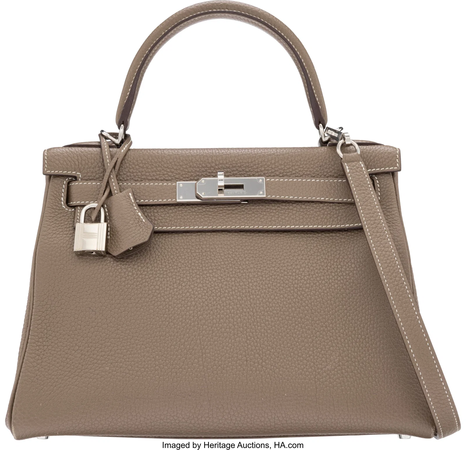 Hermès 28cm Etoupe Togo Leather Kelly Retourne
