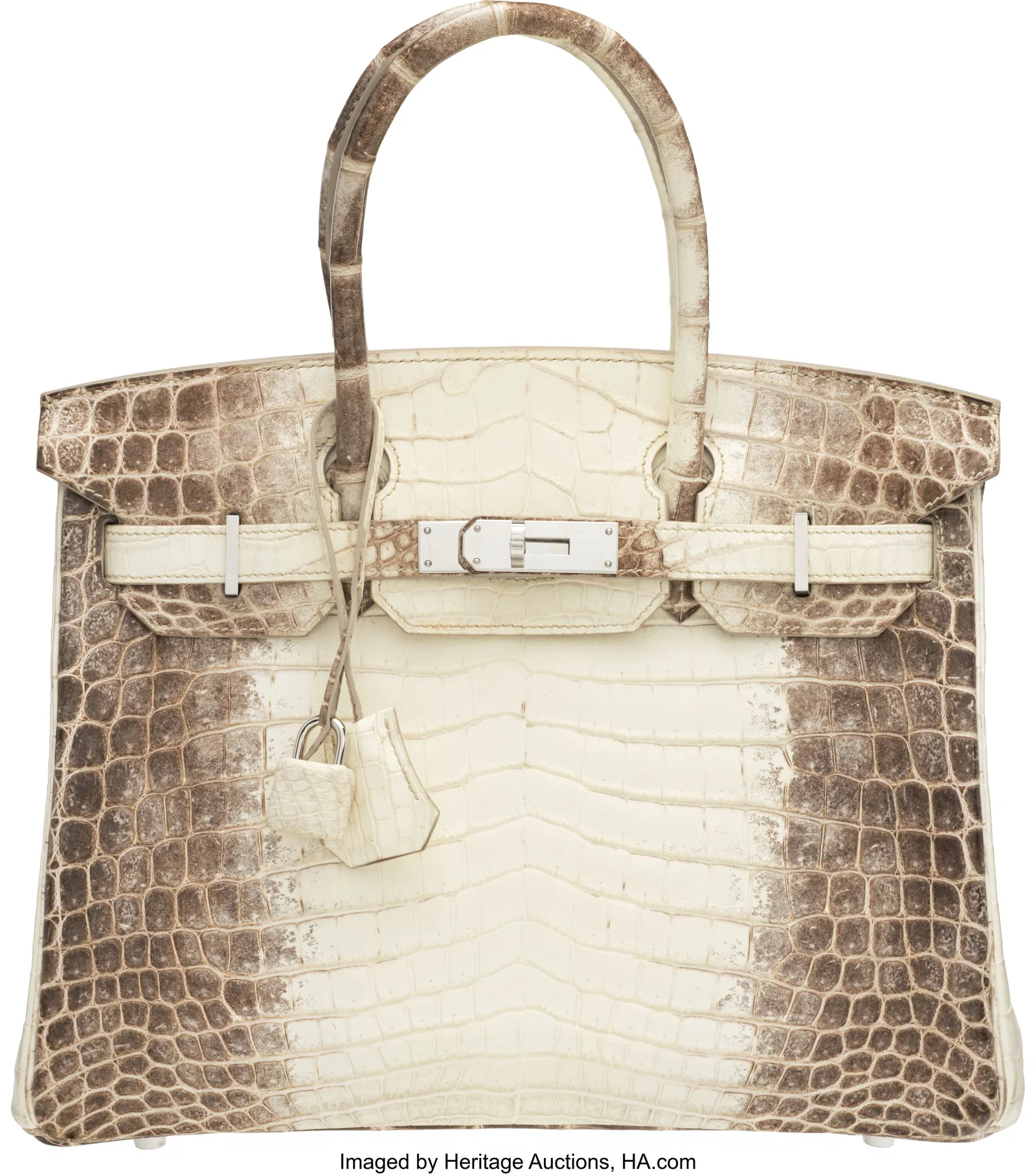 Hermès 30cm Matte White Himalaya Niloticus Croc