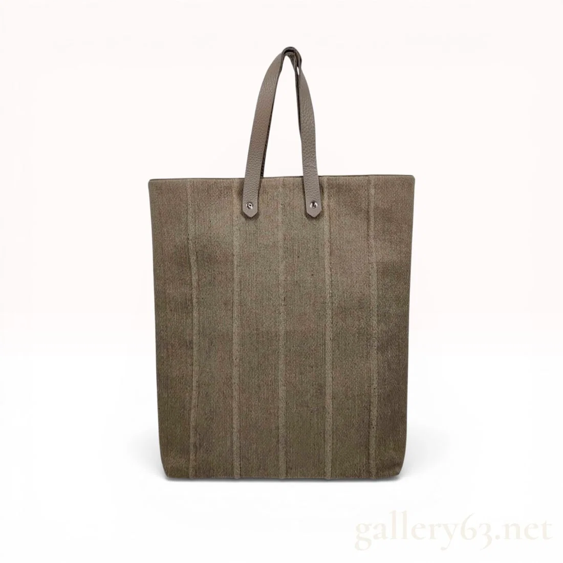 Hermes Amedaba GM Canvas and Leather Tote Bag
