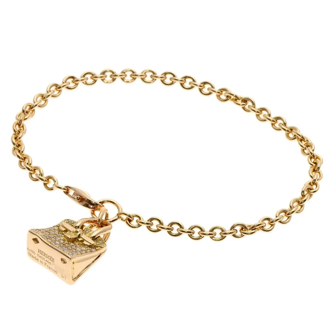 HERMES AMULET BIRKIN DIAMOND BRACELET