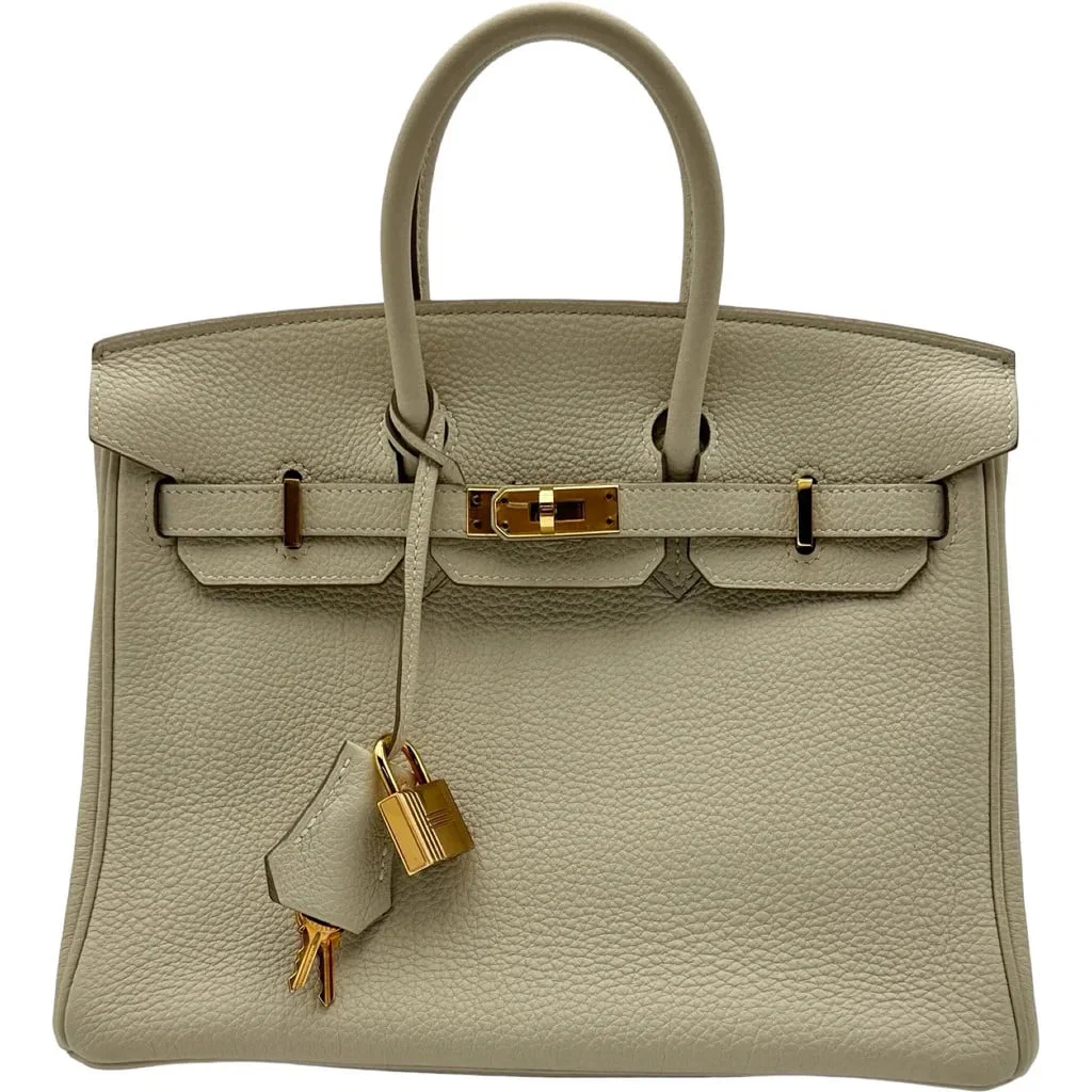 HERMES BIRKIN 25 Y STAMP CRE?ME TOGO HANDBAG