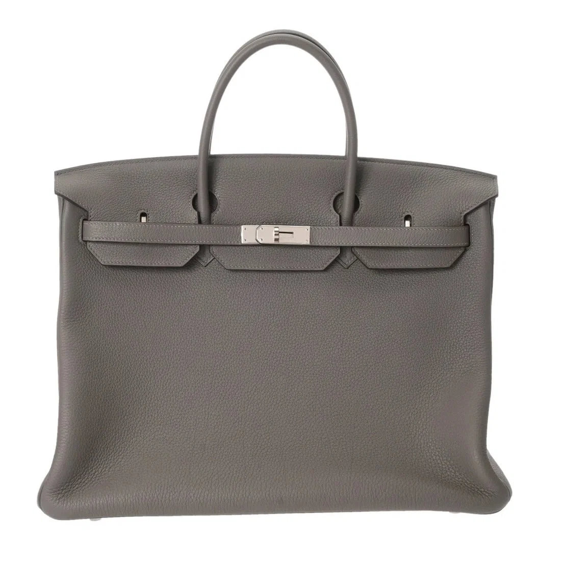 HERMES BIRKIN 40 TOGO GRIS MEYER UNISEX HANDBAG