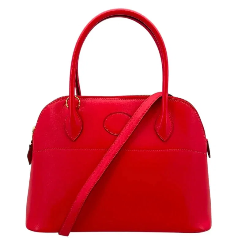 HERMES BOLIDE STAMP ROUGE VIF GHW GULLIVER SHOULDER BAG