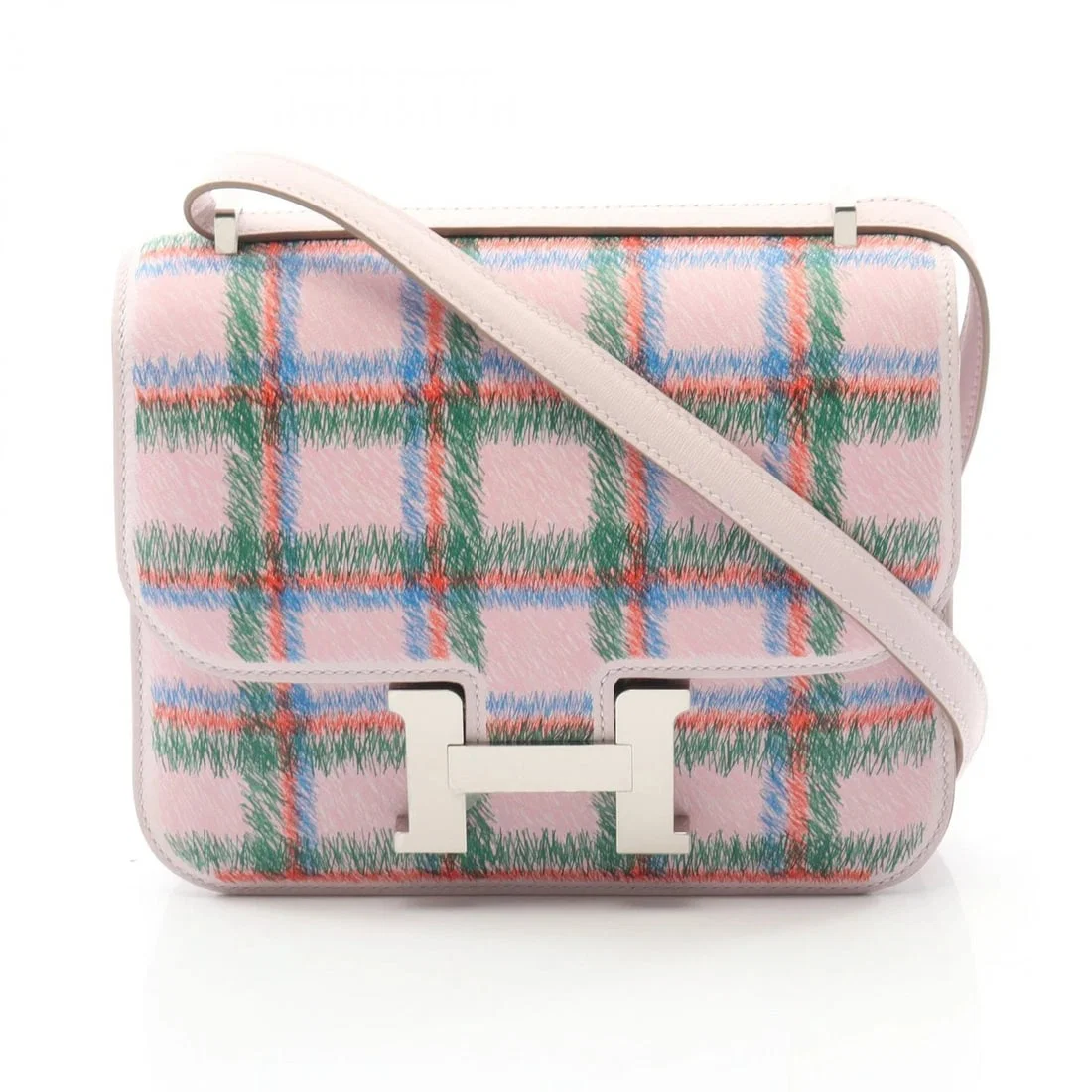 HERMES CONSTANCE 3 MINI TARTAN SHOULDER BAG