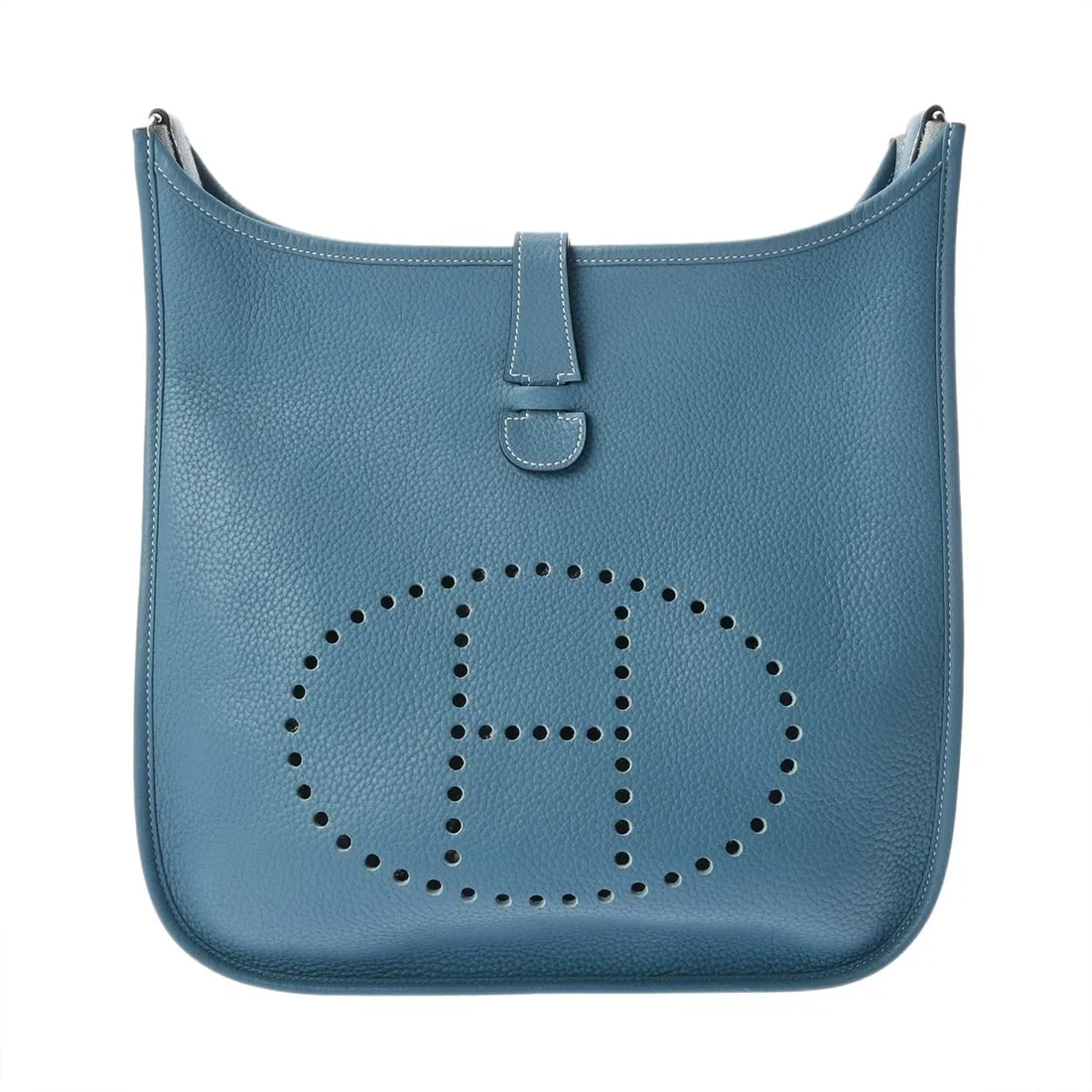 HERMES EVELYN 3 GM TAURILLON CLEMENCE BLUE GENE SHOULDER BAG