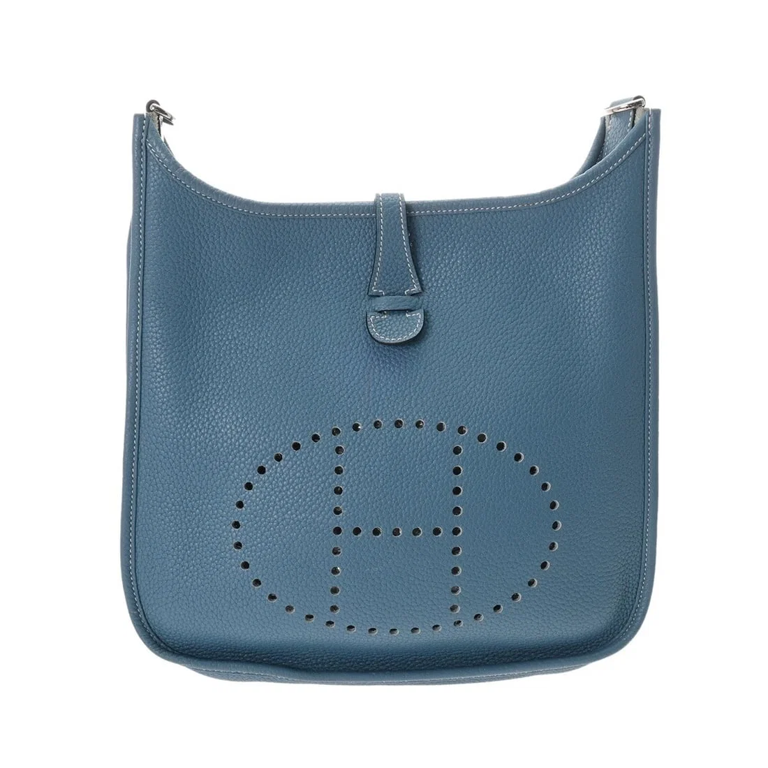 HERMES EVELYN 3 PM TAURILLON BLUE SHOULDER BAG
