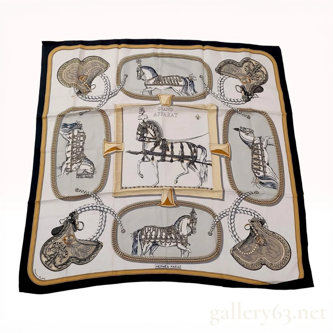 Hermes Grand Apparat Silk Scarf by Jacques Eudel