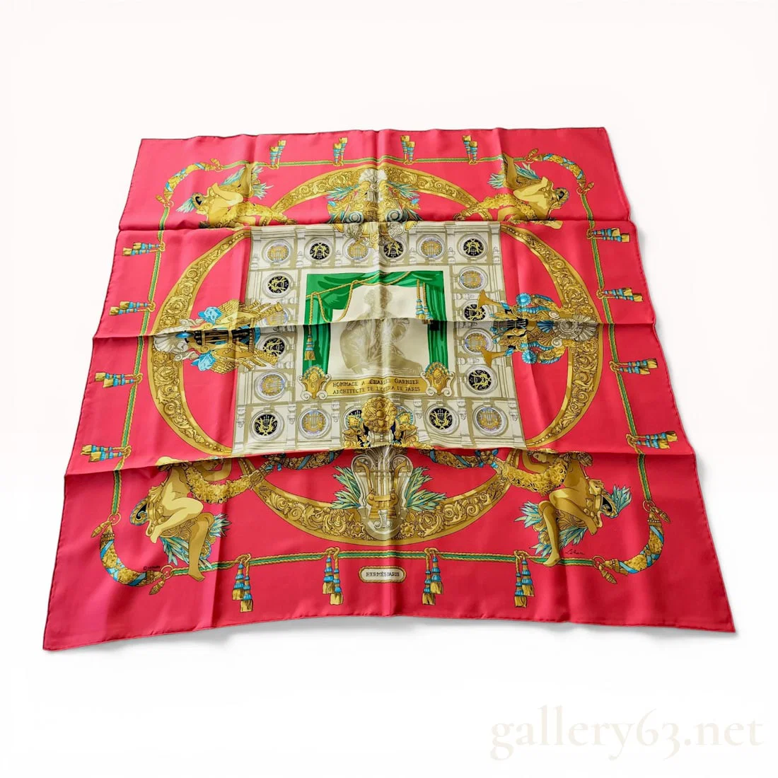 Hermes Hommage a Charles Garnier Silk Scarf
