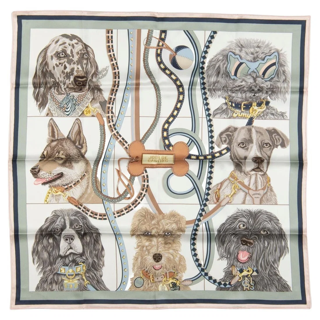 Hermes Jour de Casting Scarf 100% Silk NIB with Box