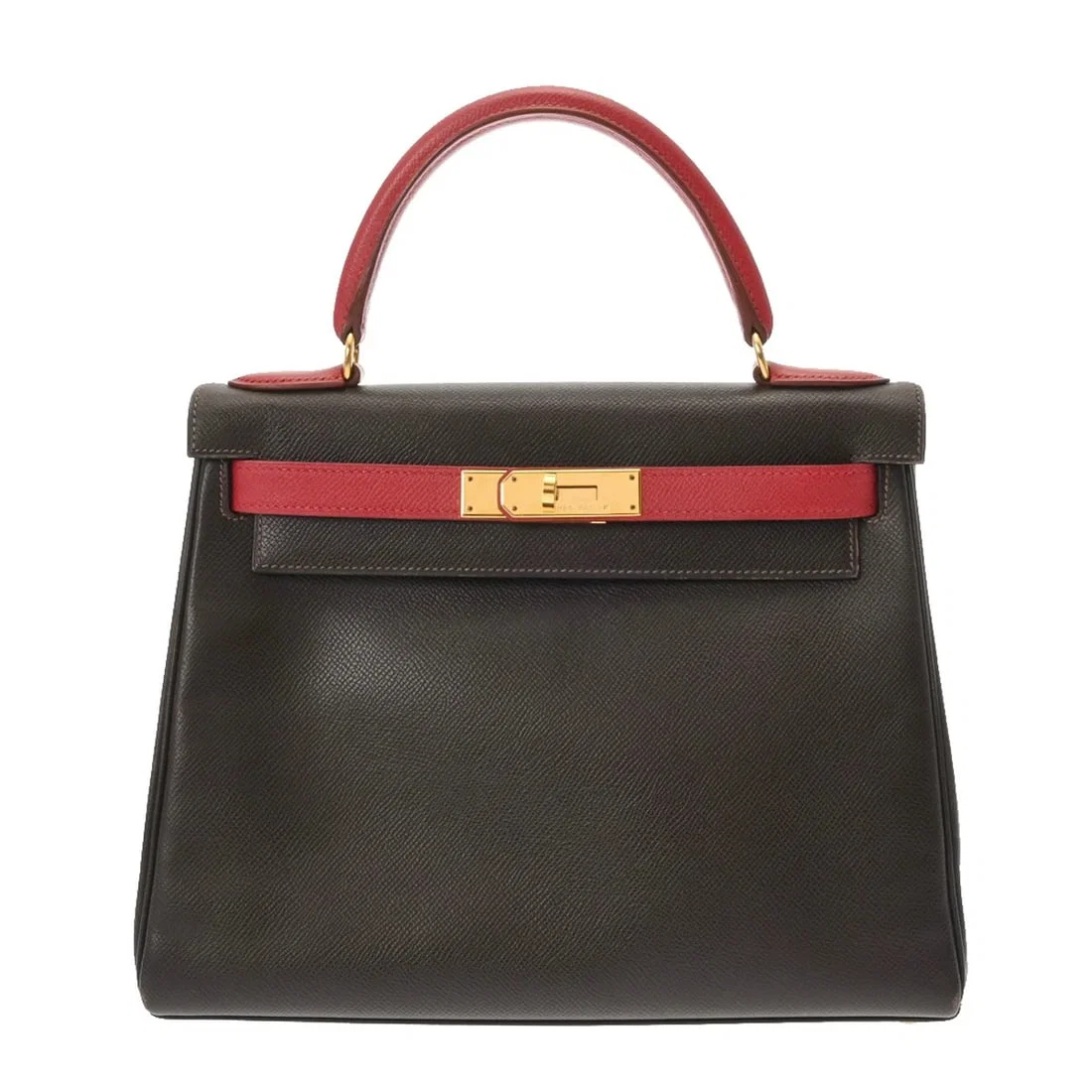 HERMES KELLY 28 INNER STITCH 2WAY COURCHEVEL VIF HANDBAG