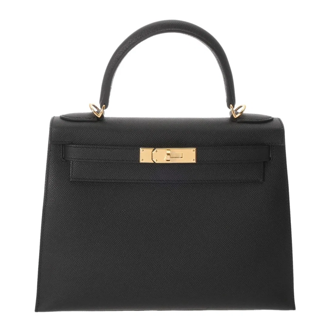 HERMES KELLY 28 OUTSIDE SEWING BLACK HANDBAG