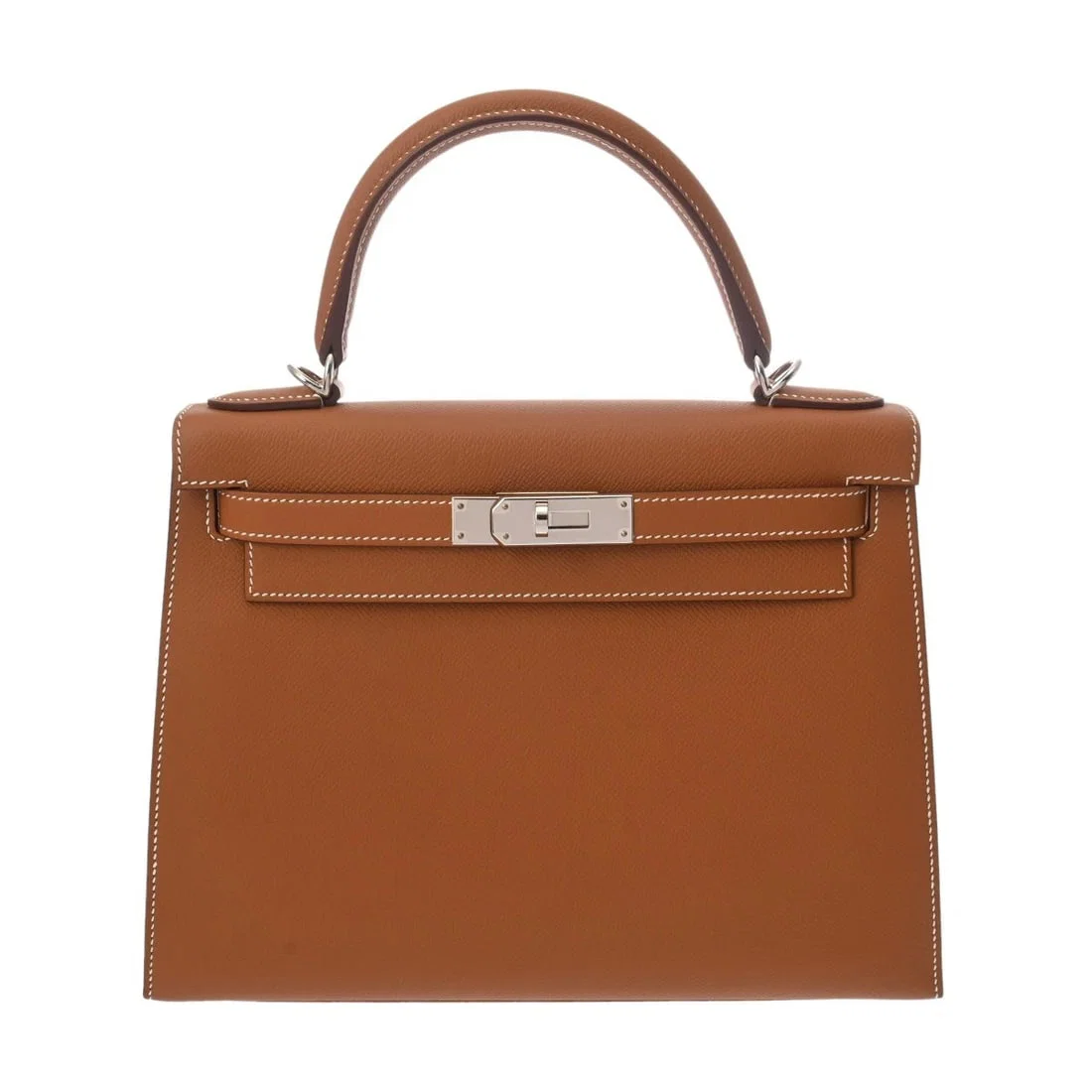 HERMES KELLY 28 OUTSIDE SEWING VEAU GOLD HANDBAG