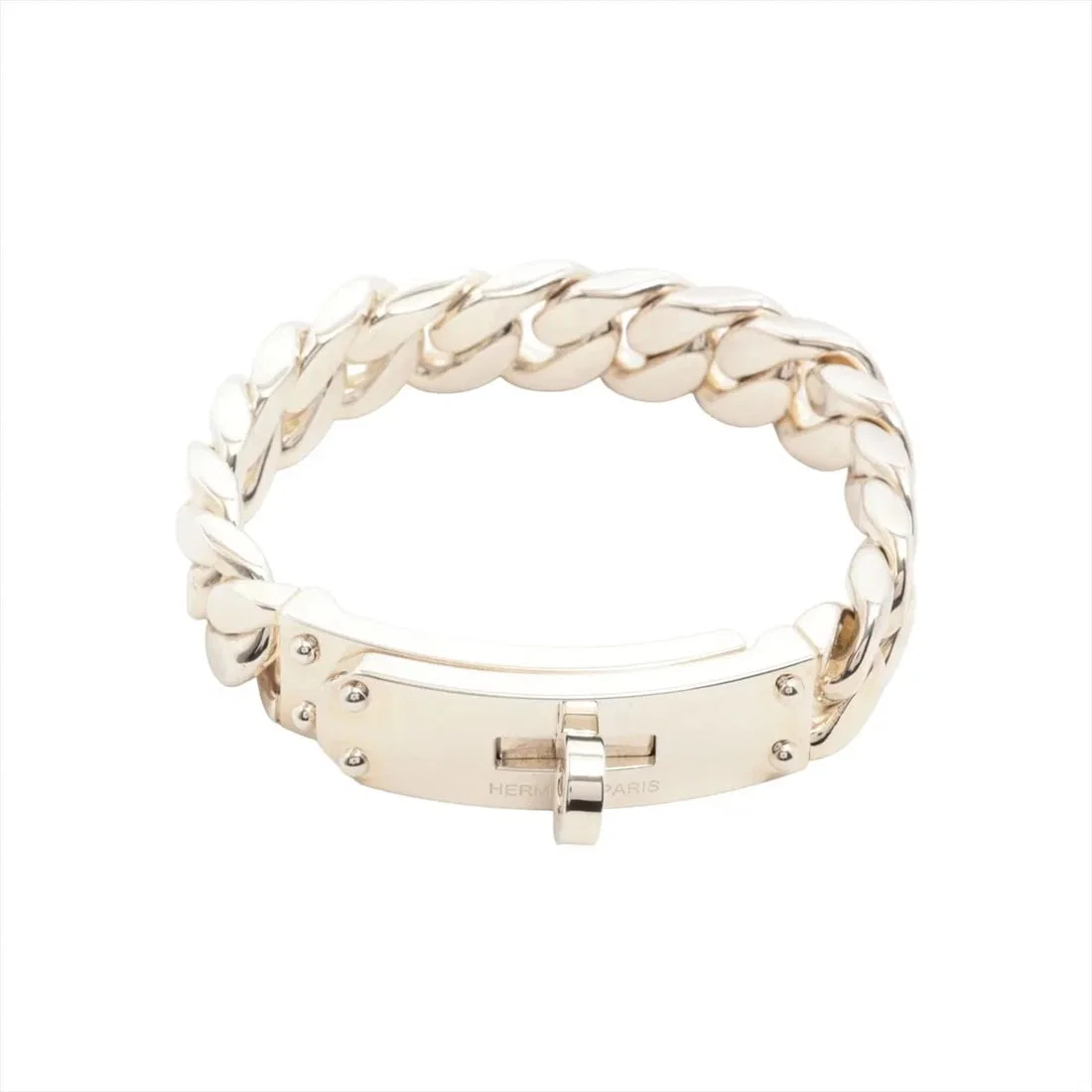 HERMES KELLY GRUMMET GM BRACELET SH 925 SILVER