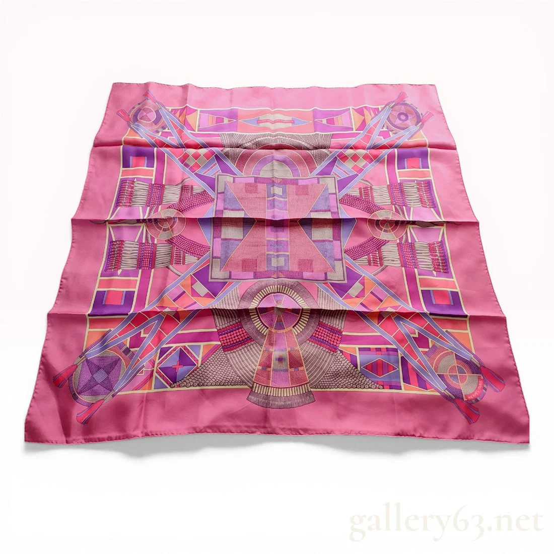 Hermes L'Art Indien des Plaines Silk Scarf by Sophie Koechlin