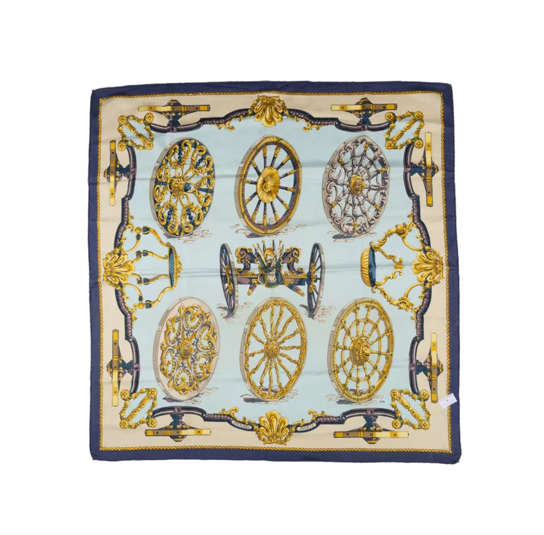 HERMES 'LE ROUES DE CANON' SCARF, 1967