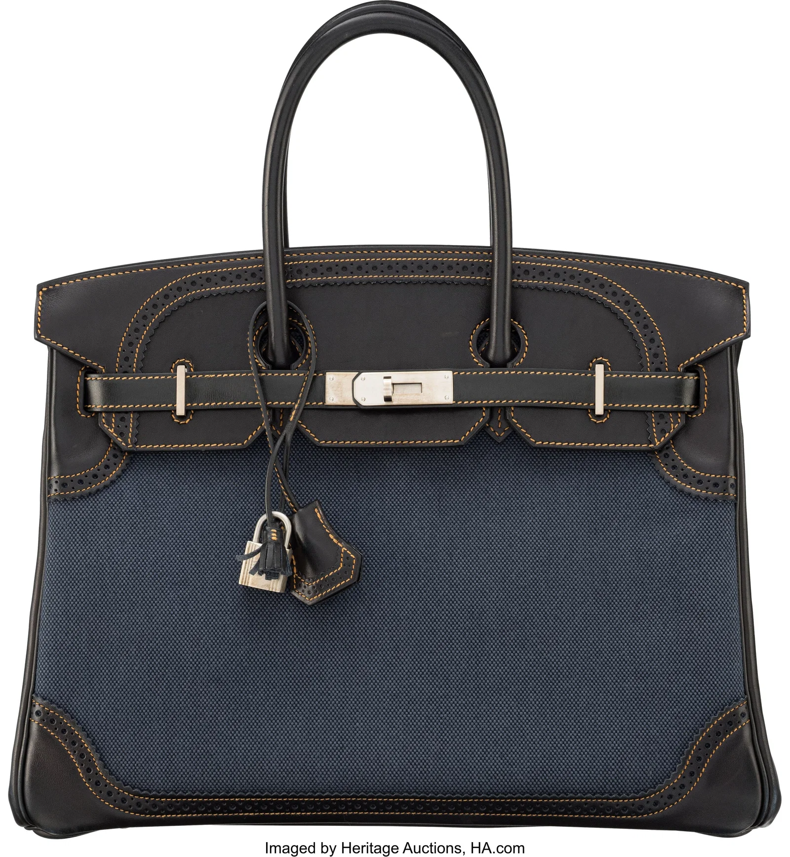 Hermès Limited Edition 35cm Black Evercalf Leat