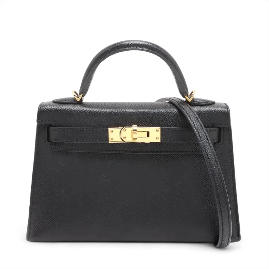 HERMES MINI KELLY 2 20 SERIE VEAU EPSOM BLACK GOLD