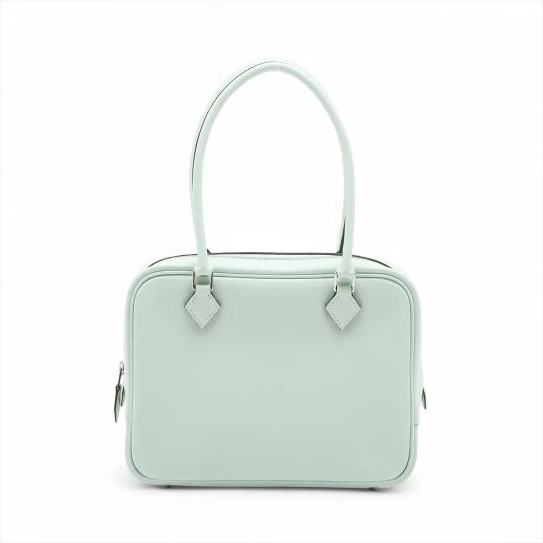 HERMES MINI PLUM 20 VEAU SWIFT VEAL PEPPERMINT SILVER