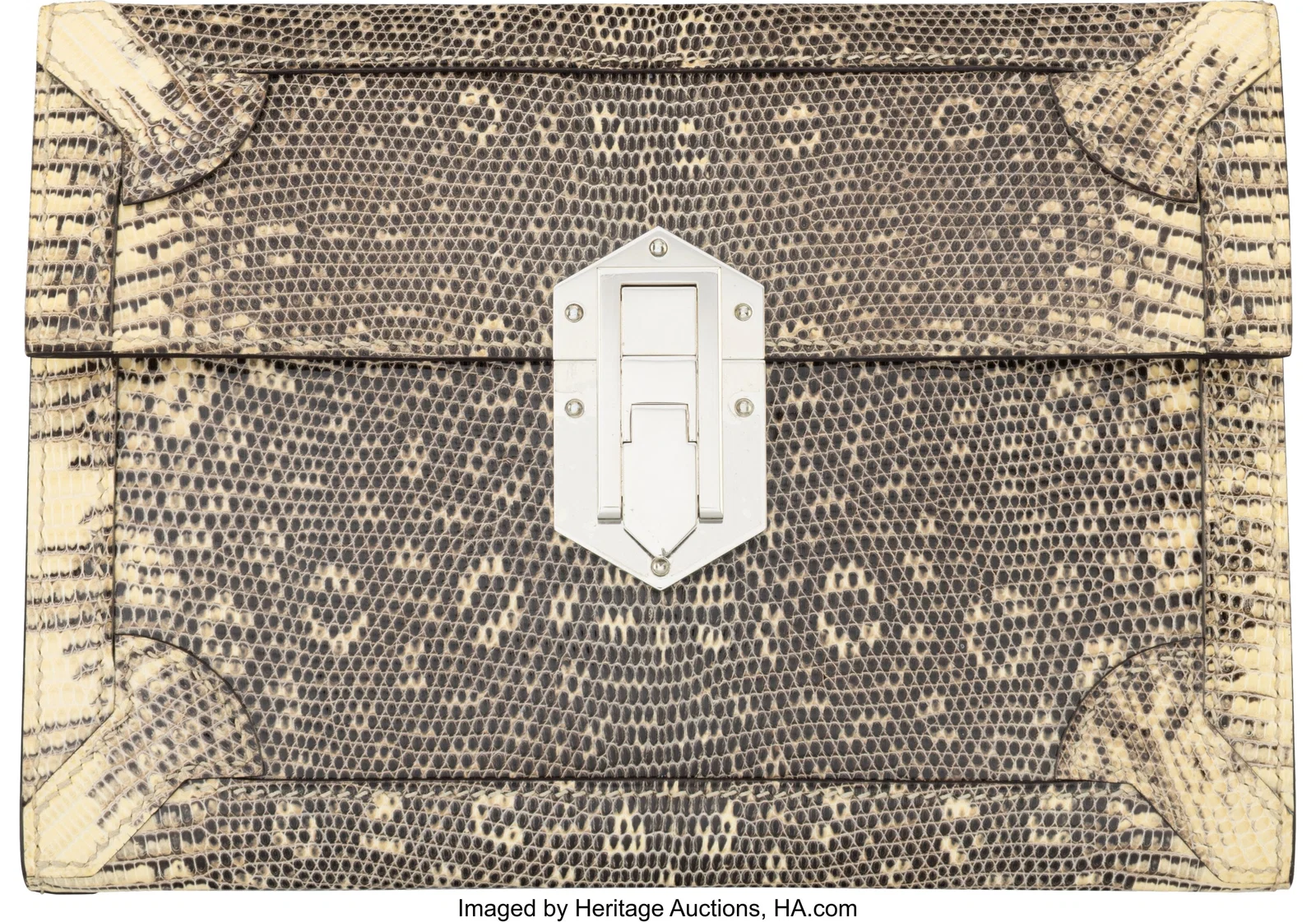 Hermès Ombre Salvator Lizard Fleche D'Or Clutch