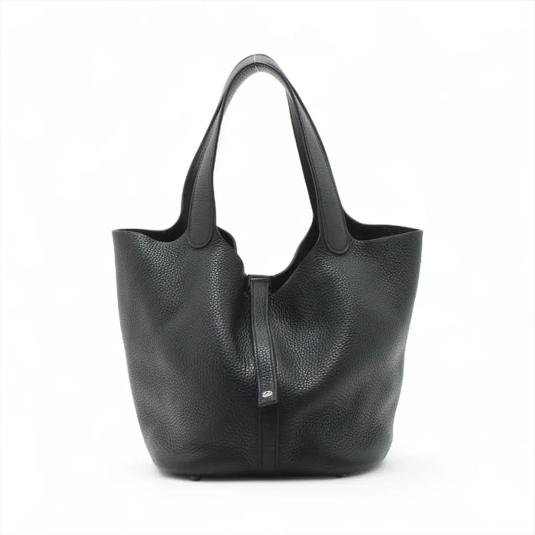 HERMES PICOTIN LOCK MM TAURILLON CLEMENCE BLACK SILVER