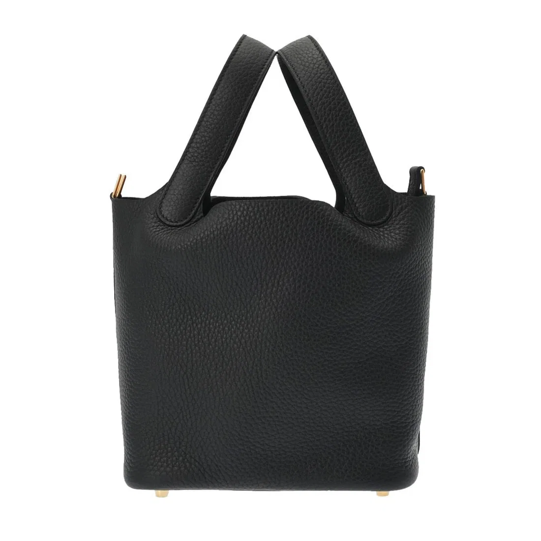 HERMES PICOTIN LOCK PM TAURILLON CLEMENCE BLACK HANDBAG